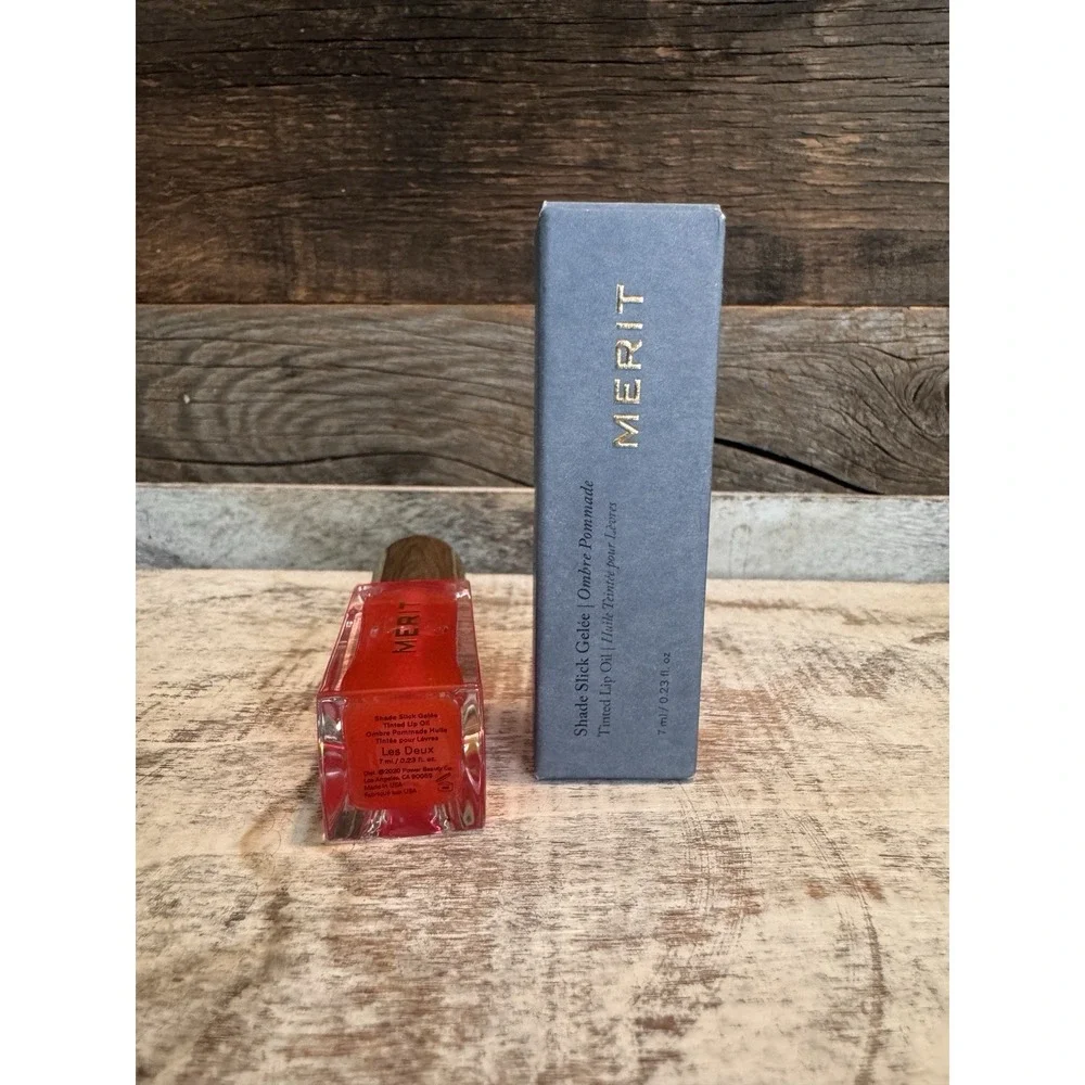 MERIT‎ Shade Slick Tinted Lip Oil Les Deux NEW | Clean Beauty | $24